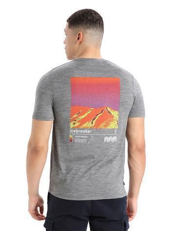 T Shirts Icebreaker Merino Tech Lite II Corta Sleeve Alpine Zone Homme Grise | FR 1178ILHS